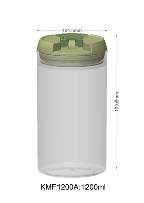 سيليكون AS / ABS 1200ml ODM لون PET زجاجة بلاستيكية الغذاء الصف