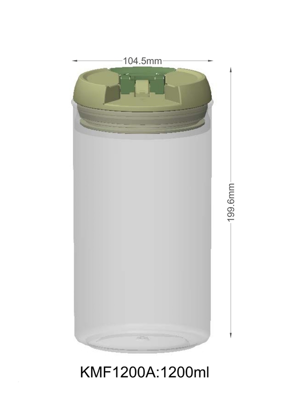 سيليكون AS / ABS 1200ml ODM لون PET زجاجة بلاستيكية الغذاء الصف